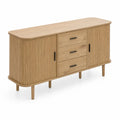 Buffet en bois avec 3 tiroirs et 2 portes