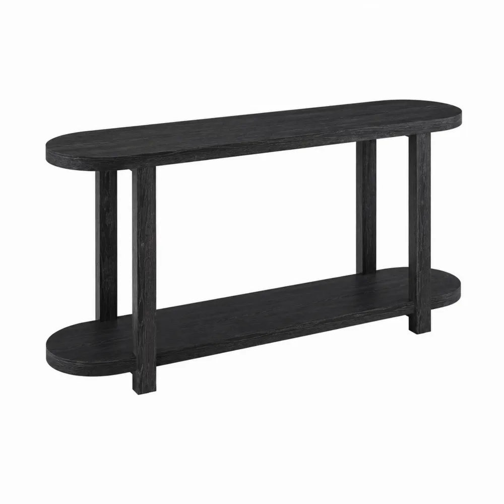 Console noire en bois composite